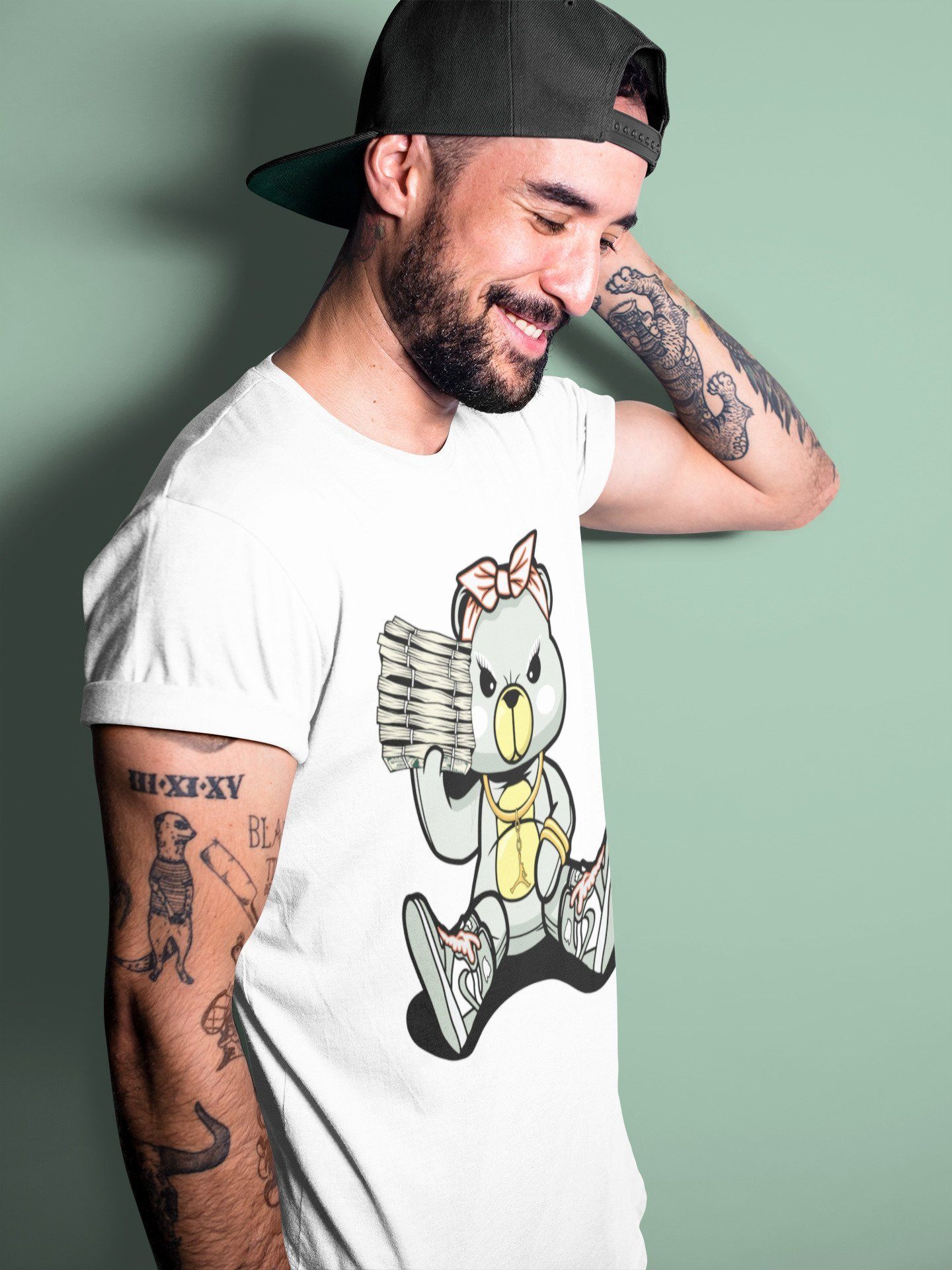 Jordan 1 Seafoam Sneaker Match Tees Bad Baby Bear Sneaker Tees Jordan 1 Seafoam Sneaker Release Tees Unisex Shirts