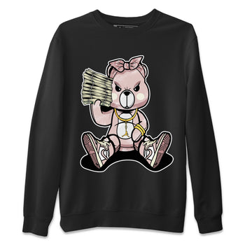 Air Jordan 1 Washed Pink Sneaker Match Tees Bad Baby Bear Sneaker Tees Air Jordan 1 High OG WMNS Washed Pink Sneaker Release Tees Unisex Shirts Black 2