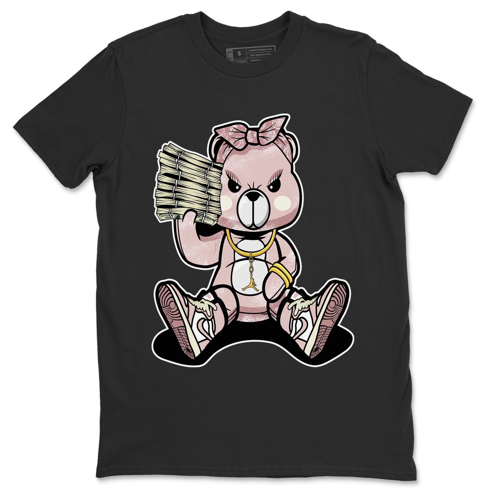 Air Jordan 1 Washed Pink Sneaker Match Tees Bad Baby Bear Sneaker Tees Air Jordan 1 High OG WMNS Washed Pink Sneaker Release Tees Unisex Shirts Black 2