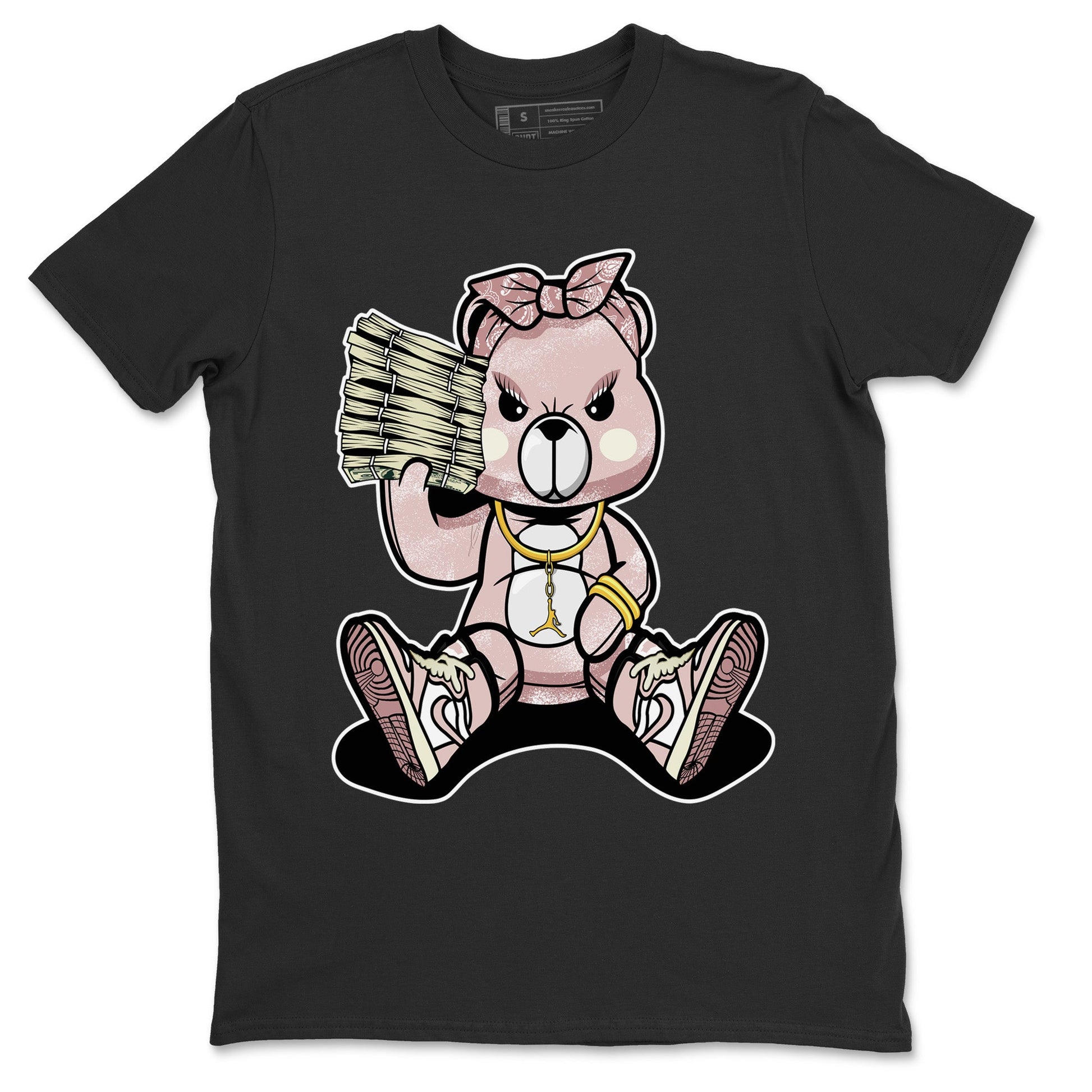 Air Jordan 1 Washed Pink Sneaker Match Tees Bad Baby Bear Sneaker Tees Air Jordan 1 High OG WMNS Washed Pink Sneaker Release Tees Unisex Shirts Black 2