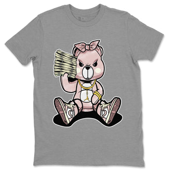 Air Jordan 1 Washed Pink Sneaker Match Tees Bad Baby Bear Sneaker Tees Air Jordan 1 High OG WMNS Washed Pink Sneaker Release Tees Unisex Shirts Heather Grey 2