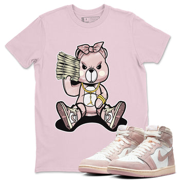 Air Jordan 1 Washed Pink Sneaker Match Tees Bad Baby Bear Sneaker Tees Air Jordan 1 High OG WMNS Washed Pink Sneaker Release Tees Unisex Shirts Pink 1