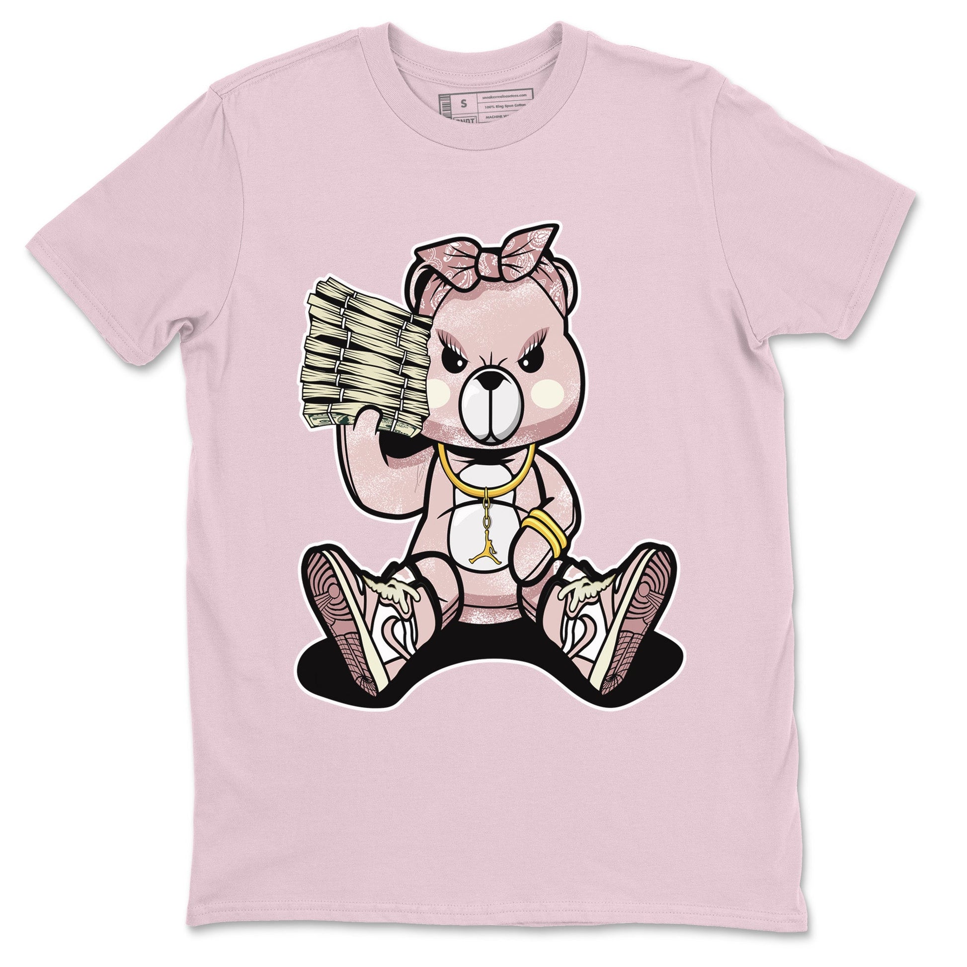 Air Jordan 1 Washed Pink Sneaker Match Tees Bad Baby Bear Sneaker Tees Air Jordan 1 High OG WMNS Washed Pink Sneaker Release Tees Unisex Shirts Pink 2