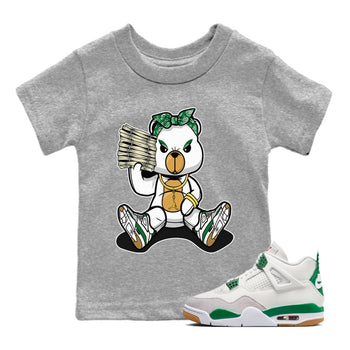 Air Jordan 4 Pine Green Bad Baby Bear Baby and Kids Sneaker Tees Nike SB Air Jordan 4 Pine Green Kids Sneaker Tees Size Chart