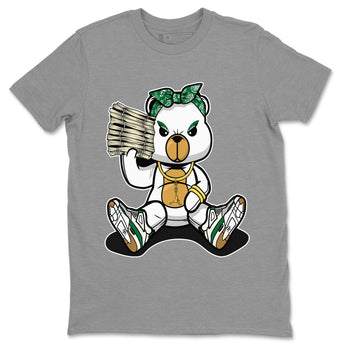 Air Jordan 4 Pine Green Sneaker Match Tees Bad Baby Bear Sneaker Tees Nike SB Air Jordan 4 Pine Green Sneaker Release Tees Unisex Shirts Heather Grey 2