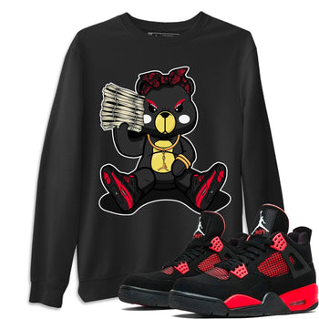 Jordan 4 Red Thunder Sneaker Match Tees Bad Baby Bear Sneaker Tees Jordan 4 Red Thunder Sneaker Release Tees Unisex Shirts