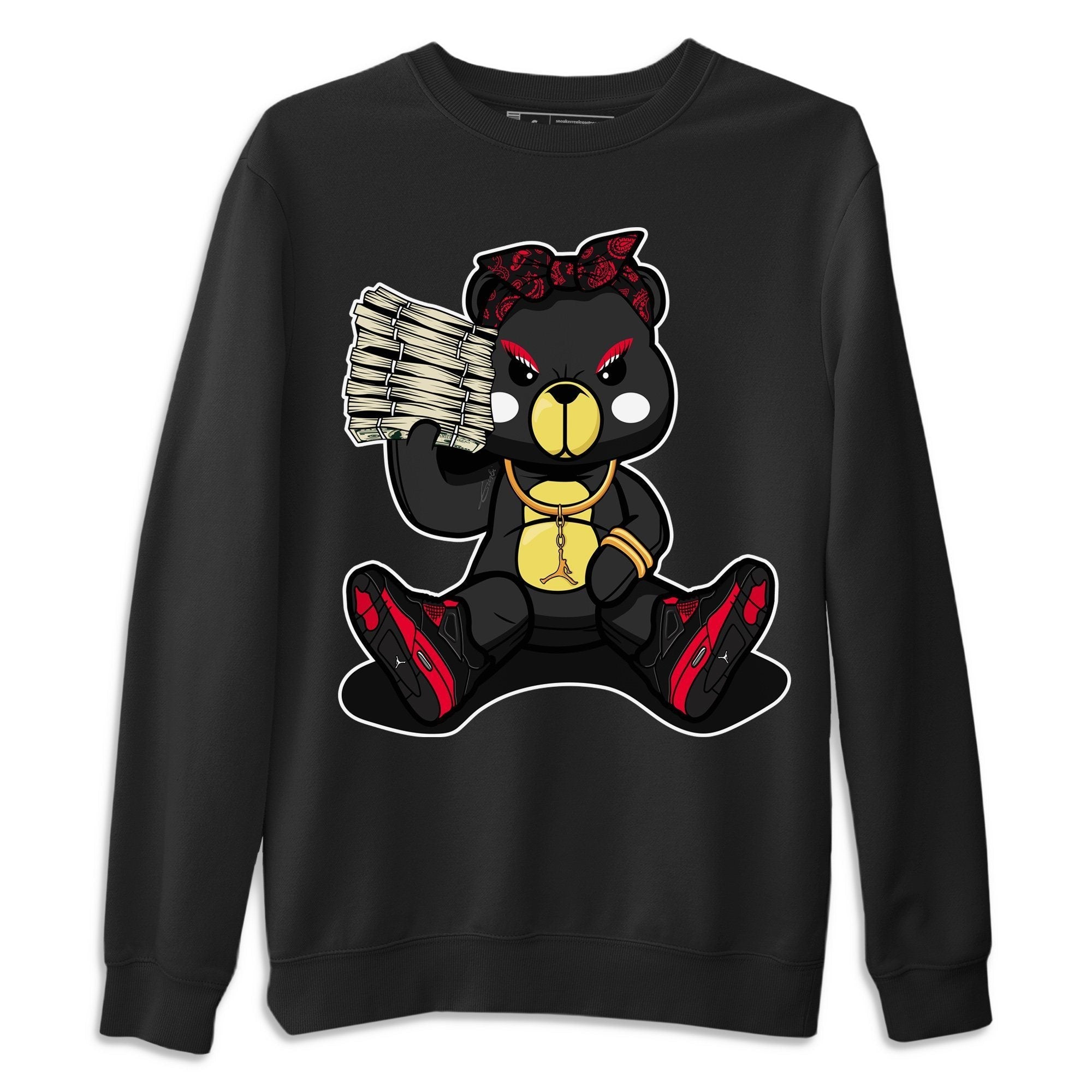 Jordan 4 Red Thunder Sneaker Match Tees Bad Baby Bear Sneaker Tees Jordan 4 Red Thunder Sneaker Release Tees Unisex Shirts