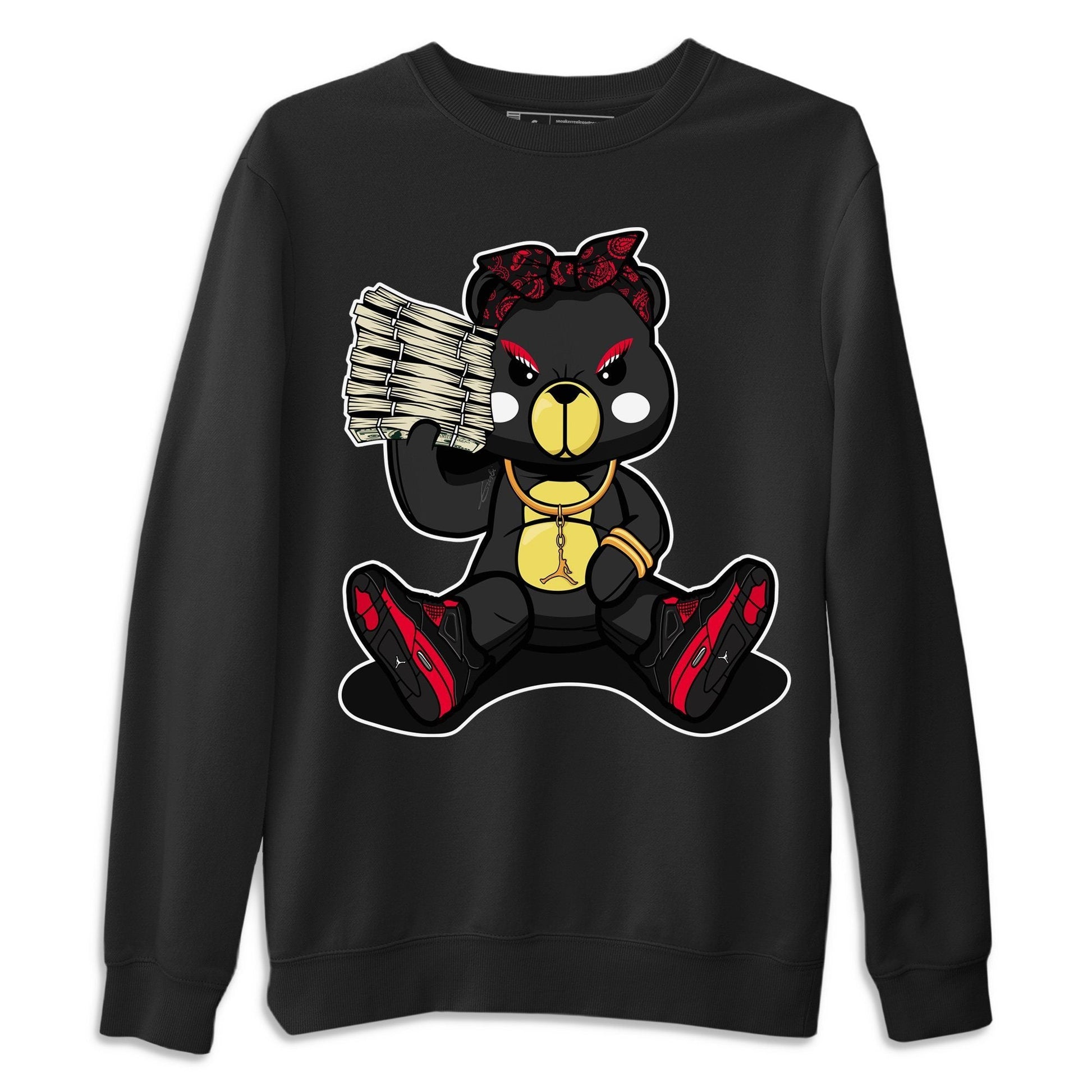 Jordan 4 Red Thunder Sneaker Match Tees Bad Baby Bear Sneaker Tees Jordan 4 Red Thunder Sneaker Release Tees Unisex Shirts