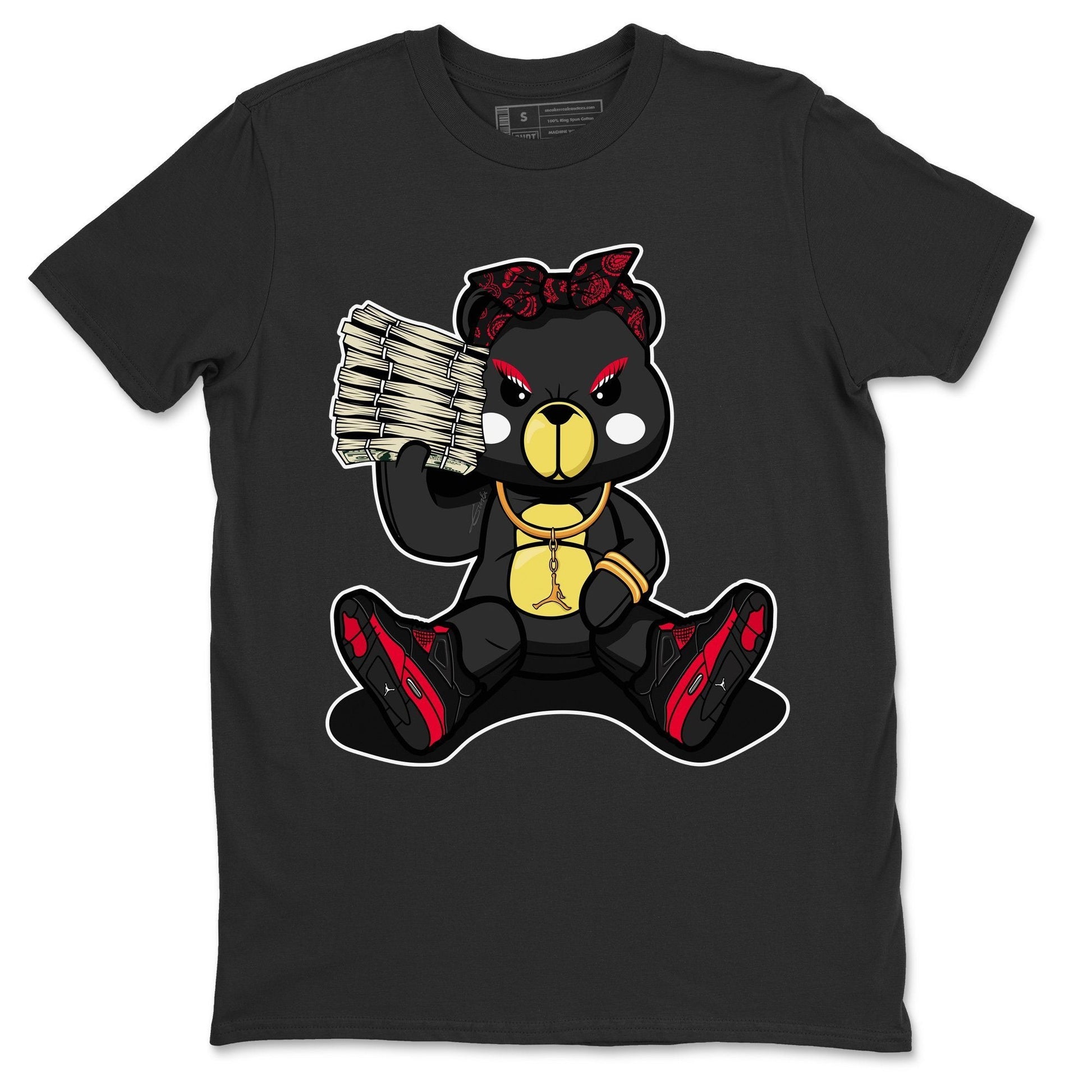 Jordan 4 Red Thunder Sneaker Match Tees Bad Baby Bear Sneaker Tees Jordan 4 Red Thunder Sneaker Release Tees Unisex Shirts