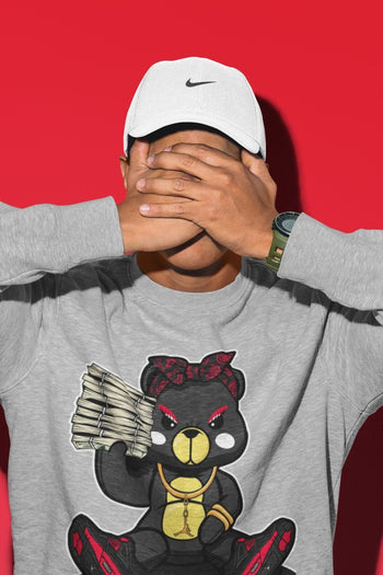 Jordan 4 Red Thunder Sneaker Match Tees Bad Baby Bear Sneaker Tees Jordan 4 Red Thunder Sneaker Release Tees Unisex Shirts