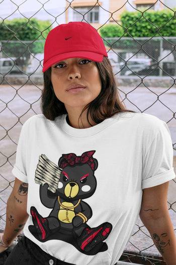 Jordan 4 Red Thunder Sneaker Match Tees Bad Baby Bear Sneaker Tees Jordan 4 Red Thunder Sneaker Release Tees Unisex Shirts