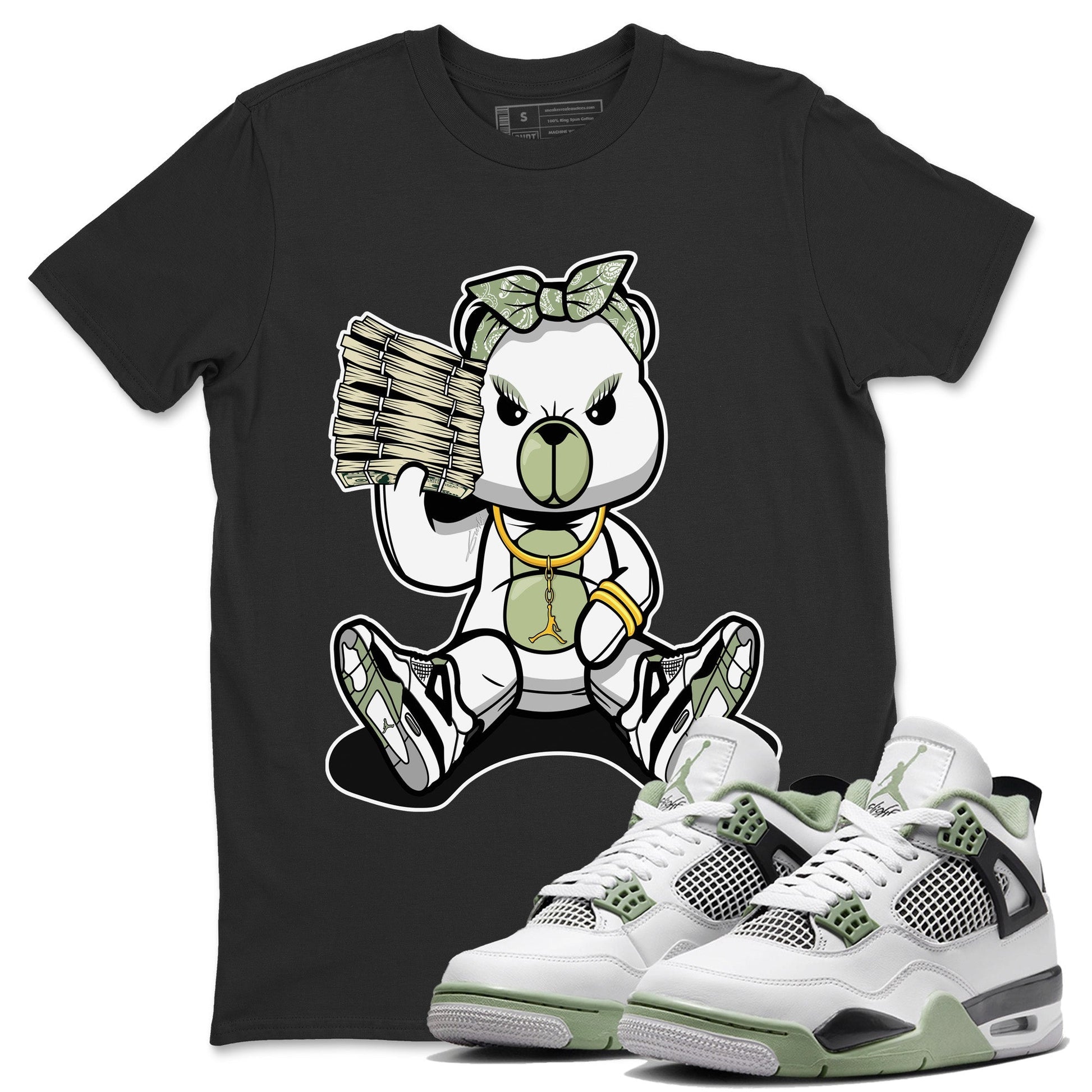 Jordan 4 Seafoam Sneaker Match Tees Bad Baby Bear Sneaker Tees Jordan 4 Seafoam Sneaker Release Tees Unisex Shirts