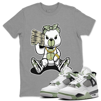 Jordan 4 Seafoam Sneaker Match Tees Bad Baby Bear Sneaker Tees Jordan 4 Seafoam Sneaker Release Tees Unisex Shirts