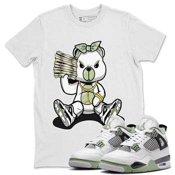 Jordan 4 Seafoam Sneaker Match Tees Bad Baby Bear Sneaker Tees Jordan 4 Seafoam Sneaker Release Tees Unisex Shirts