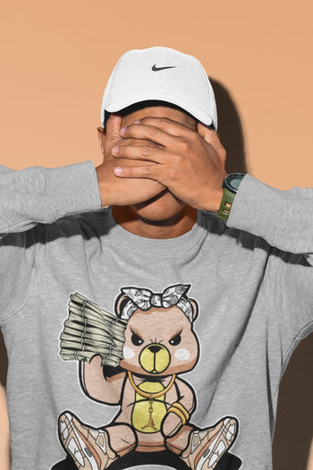 Jordan 4 Shimmer Sneaker Match Tees Bad Baby Bear Sneaker Tees Jordan 4 Shimmer Sneaker Release Tees Unisex Shirts