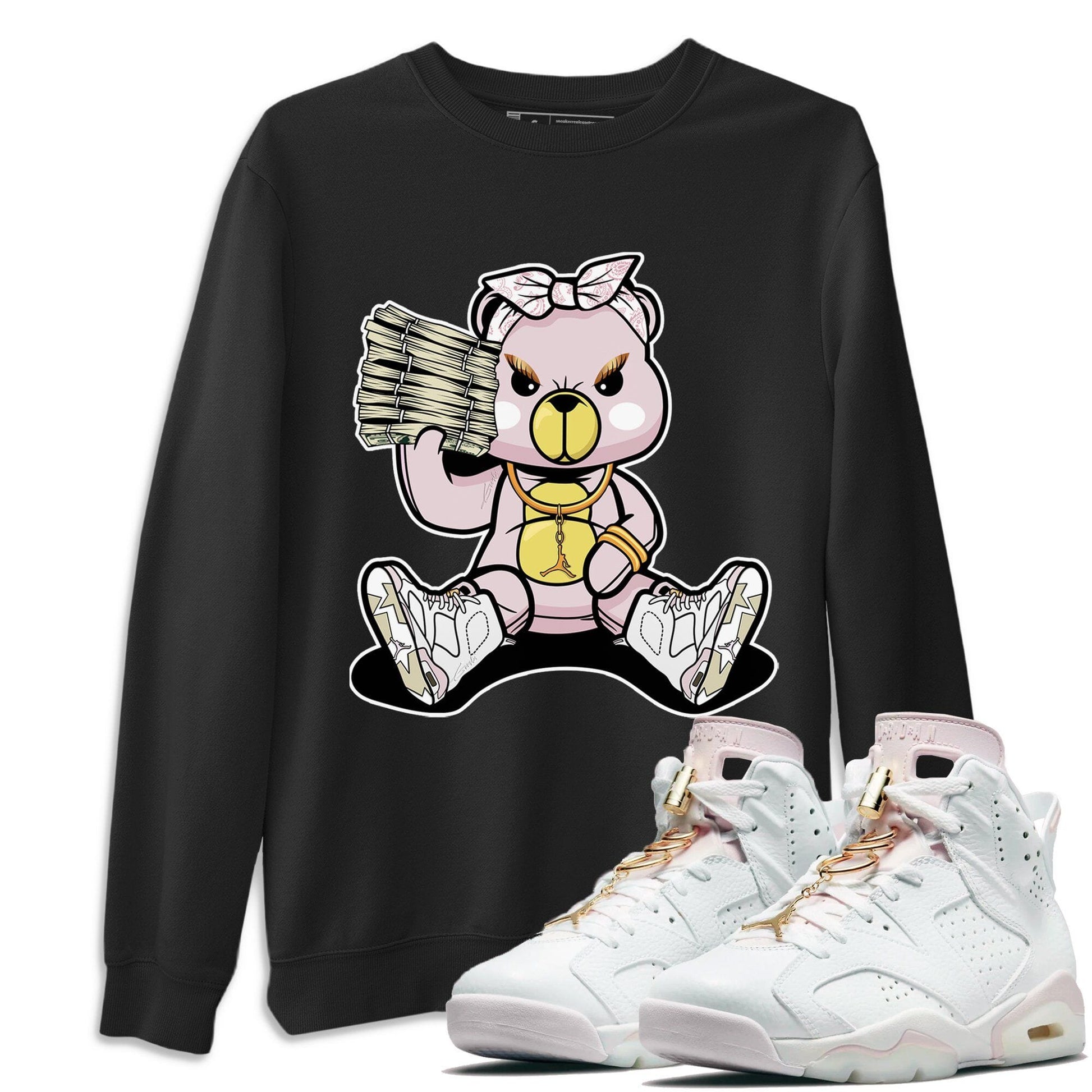 Jordan 6 Gold Hoops Sneaker Match Tees Bad Baby Bear Sneaker Tees Jordan 6 Gold Hoops Sneaker Release Tees Unisex Shirts