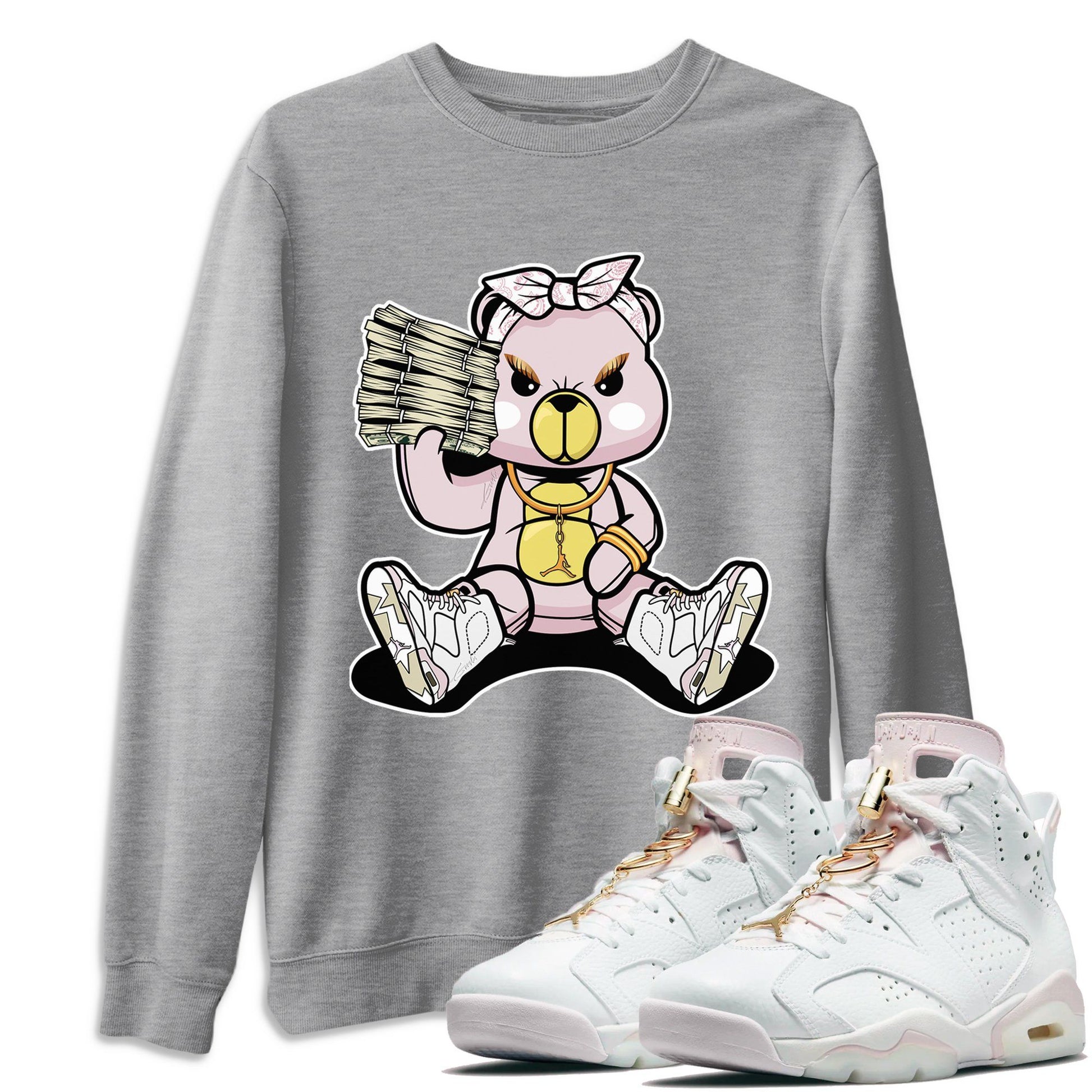 Jordan 6 Gold Hoops Sneaker Match Tees Bad Baby Bear Sneaker Tees Jordan 6 Gold Hoops Sneaker Release Tees Unisex Shirts