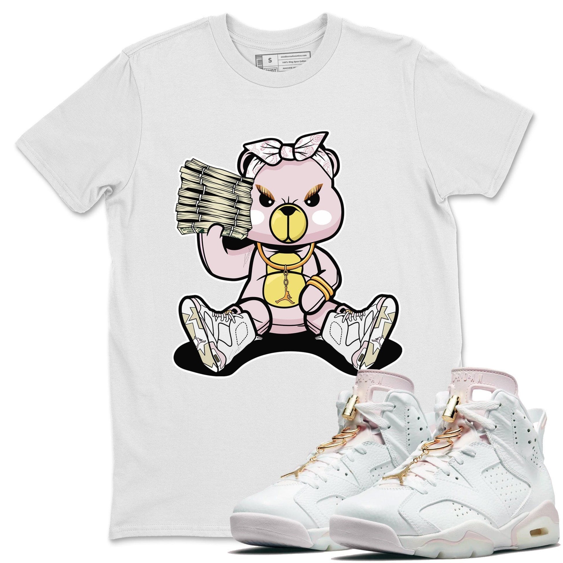 Jordan 6 Gold Hoops Sneaker Match Tees Bad Baby Bear Sneaker Tees Jordan 6 Gold Hoops Sneaker Release Tees Unisex Shirts