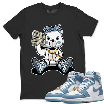 Jordan 1 Denim Sneaker Match Tees Bad Baby Bear Sneaker Tees Jordan 1 Denim Sneaker Release Tees Unisex Shirts