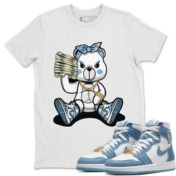 Jordan 1 Denim Sneaker Match Tees Bad Baby Bear Sneaker Tees Jordan 1 Denim Sneaker Release Tees Unisex Shirts