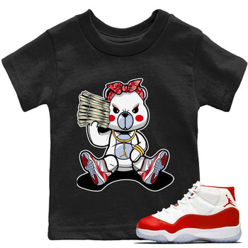 Jordan 11 Cherry Sneaker Match Tees Bad Baby Bear Sneaker Tees Jordan 11 Cherry Sneaker Release Tees Kids Shirts