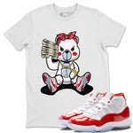 Jordan 11 Cherry Sneaker Match Tees Bad Baby Bear Sneaker Tees Jordan 11 Cherry Sneaker Release Tees Unisex Shirts