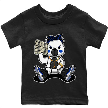 Jordan 12 Hyper Royal Sneaker Match Tees Bad Baby Bear Sneaker Tees Jordan 12 Hyper Royal Sneaker Release Tees Kids Shirts