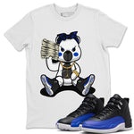 Jordan 12 Hyper Royal Sneaker Match Tees Bad Baby Bear Sneaker Tees Jordan 12 Hyper Royal Sneaker Release Tees Unisex Shirts