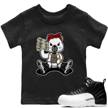Jordan 12 Playoffs Sneaker Match Tees Bad Baby Bear Sneaker Tees Jordan 12 Playoffs Sneaker Release Tees Kids Shirts