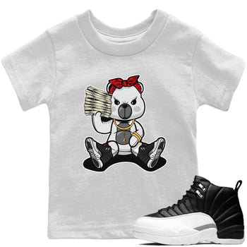 Jordan 12 Playoffs Sneaker Match Tees Bad Baby Bear Sneaker Tees Jordan 12 Playoffs Sneaker Release Tees Kids Shirts