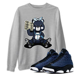 Jordan 13 Brave Blue Sneaker Match Tees Bad Baby Bear Sneaker Tees Jordan 13 Brave Blue Sneaker Release Tees Unisex Shirts