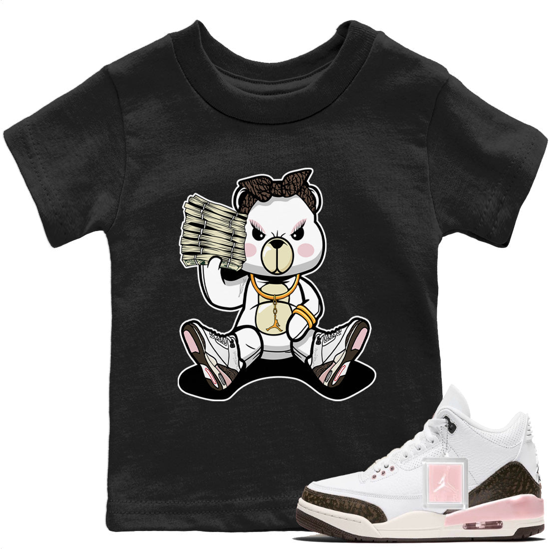 Jordan 3 Atmosphere Sneaker Match Tees Bad Baby Bear Sneaker Tees Jordan 3 Atmosphere Sneaker Release Tees Kids Shirts
