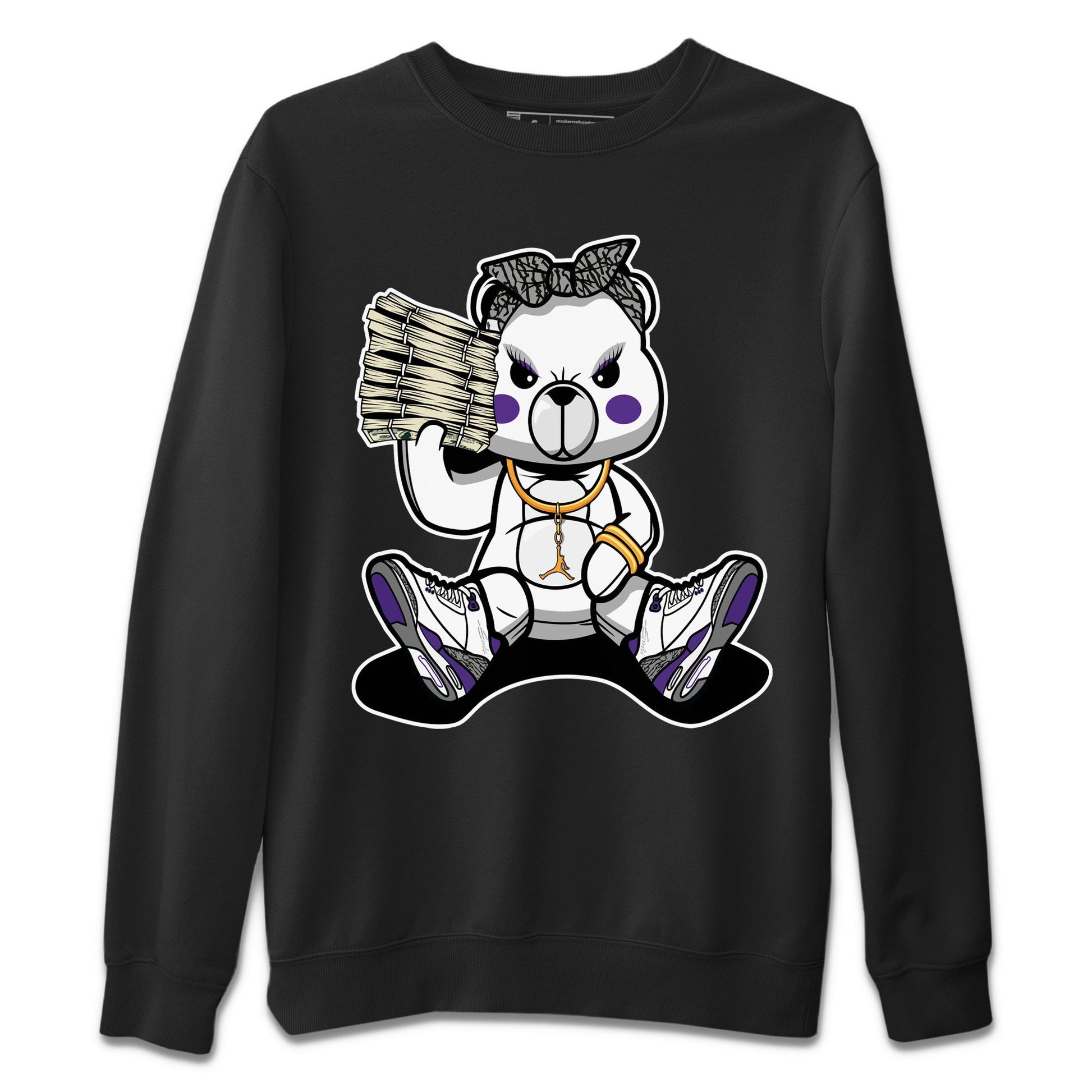Jordan 3 Dark Iris Sneaker Match Tees Bad Baby Bear Sneaker Tees Jordan 3 Dark Iris Sneaker Release Tees Unisex Shirts