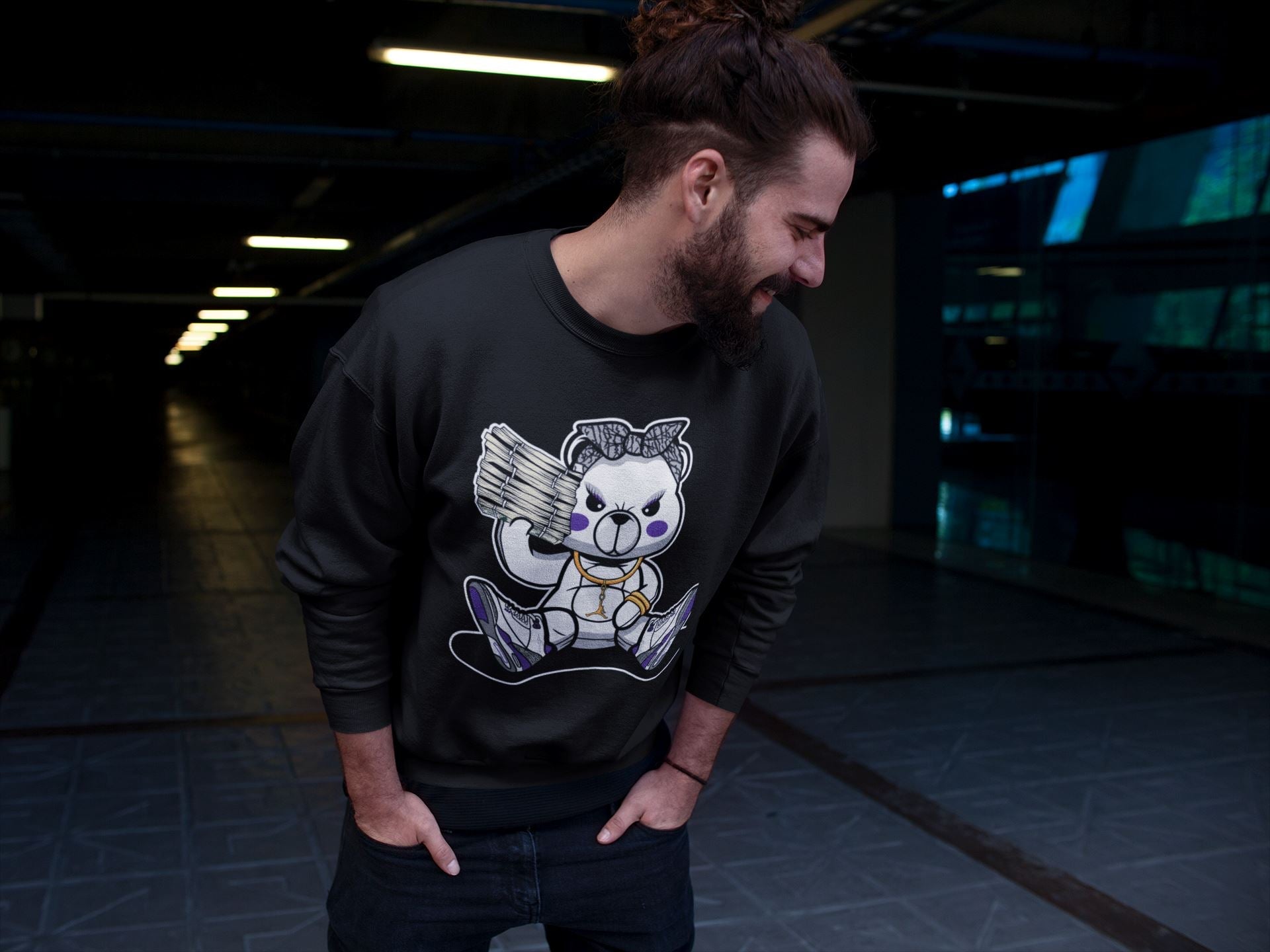 Jordan 3 Dark Iris Sneaker Match Tees Bad Baby Bear Sneaker Tees Jordan 3 Dark Iris Sneaker Release Tees Unisex Shirts