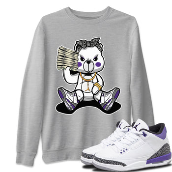 Jordan 3 Dark Iris Sneaker Match Tees Bad Baby Bear Sneaker Tees Jordan 3 Dark Iris Sneaker Release Tees Unisex Shirts