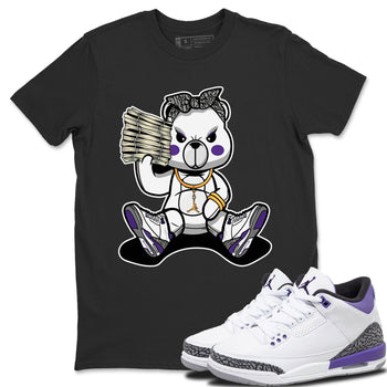 Jordan 3 Dark Iris Sneaker Match Tees Bad Baby Bear Sneaker Tees Jordan 3 Dark Iris Sneaker Release Tees Unisex Shirts