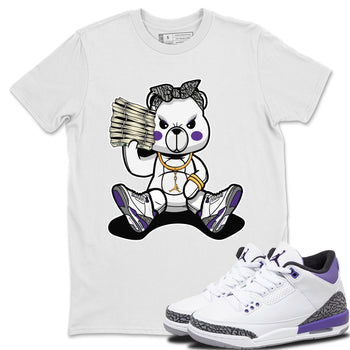 Jordan 3 Dark Iris Sneaker Match Tees Bad Baby Bear Sneaker Tees Jordan 3 Dark Iris Sneaker Release Tees Unisex Shirts