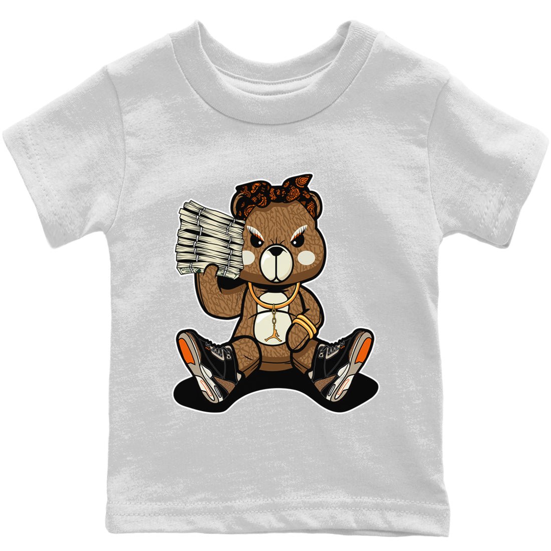 Jordan 3 Desert Elephant Sneaker Match Tees Bad Baby Bear Sneaker Tees Jordan 3 Desert Elephant Sneaker Release Tees Kids Shirts