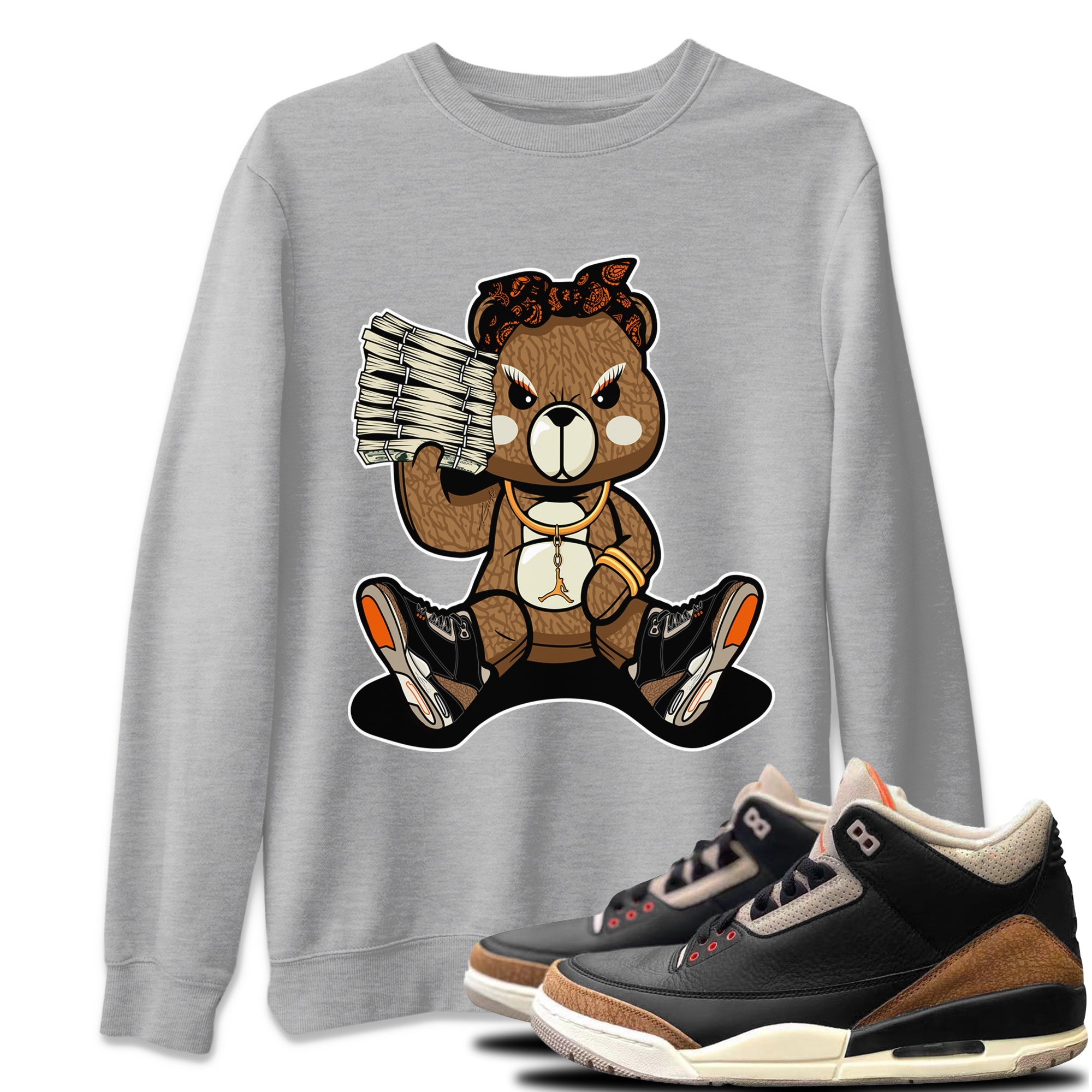 Jordan 3 Desert Elephant Sneaker Match Tees Bad Baby Bear Sneaker Tees Jordan 3 Desert Elephant Sneaker Release Tees Unisex Shirts