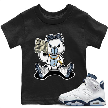Jordan 6 Midnight Navy Sneaker Match Tees Bad Baby Bear Sneaker Tees Jordan 6 Midnight Navy Sneaker Release Tees Kids Shirts