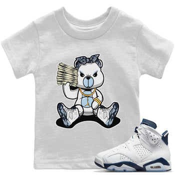 Jordan 6 Midnight Navy Sneaker Match Tees Bad Baby Bear Sneaker Tees Jordan 6 Midnight Navy Sneaker Release Tees Kids Shirts
