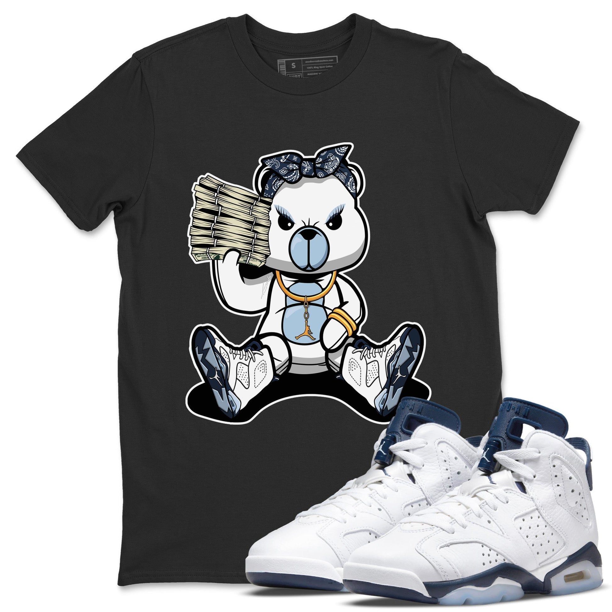 Jordan 6 Midnight Navy Sneaker Match Tees Bad Baby Bear Sneaker Tees Jordan 6 Midnight Navy Sneaker Release Tees Unisex Shirts