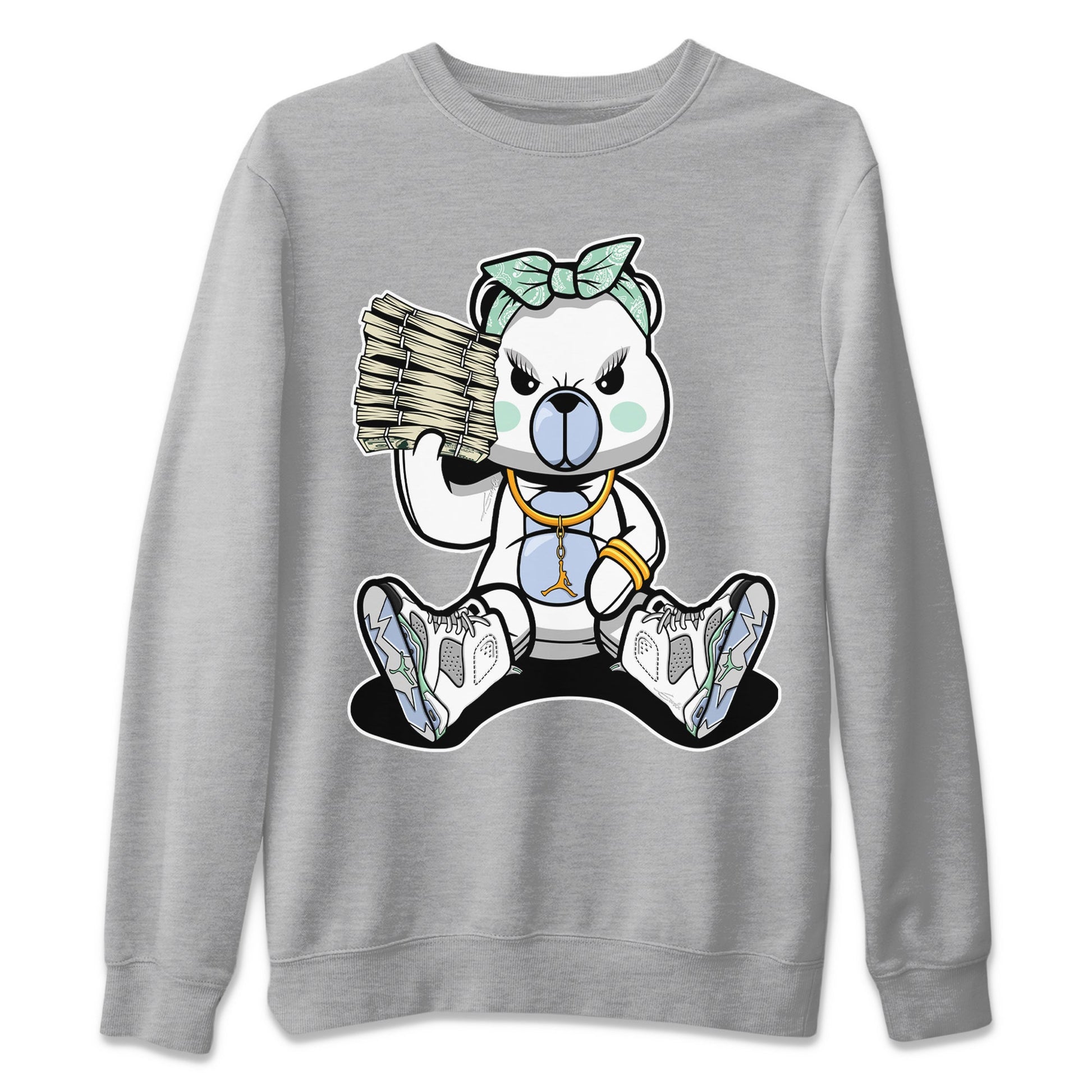 Jordan 6 Mint Foam Sneaker Match Tees Bad Baby Bear Sneaker Tees Jordan 6 Mint Foam Sneaker Release Tees Unisex Shirts