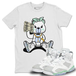 Jordan 6 Mint Foam Sneaker Match Tees Bad Baby Bear Sneaker Tees Jordan 6 Mint Foam Sneaker Release Tees Unisex Shirts