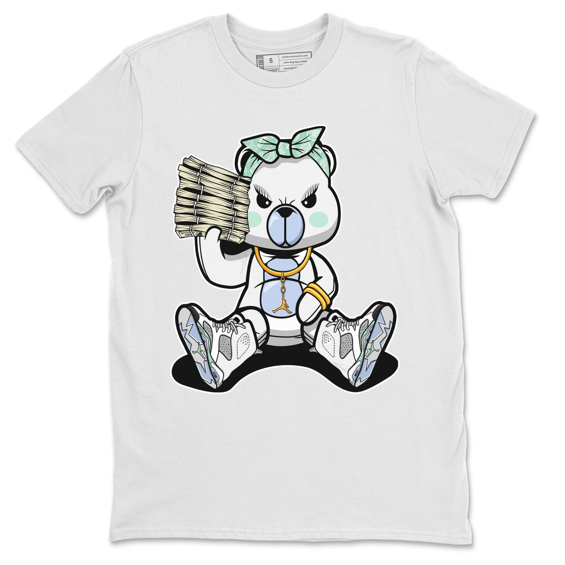 Jordan 6 Mint Foam Sneaker Match Tees Bad Baby Bear Sneaker Tees Jordan 6 Mint Foam Sneaker Release Tees Unisex Shirts