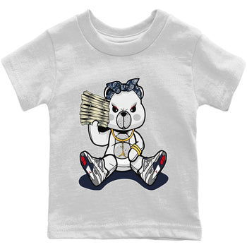 Jordan 4 Midnight Navy Sneaker Match Tees Bad Baby Bear Sneaker Tees Jordan 4 Midnight Navy Sneaker Release Tees Kids Shirts