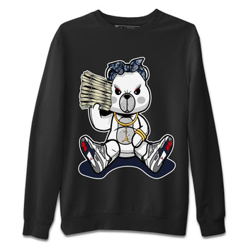 Jordan 4 Midnight Navy Sneaker Match Tees Bad Baby Bear Sneaker Tees Jordan 4 Midnight Navy Sneaker Release Tees Unisex Shirts