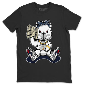 Jordan 4 Midnight Navy Sneaker Match Tees Bad Baby Bear Sneaker Tees Jordan 4 Midnight Navy Sneaker Release Tees Unisex Shirts