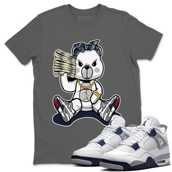 Jordan 4 Midnight Navy Sneaker Match Tees Bad Baby Bear Sneaker Tees Jordan 4 Midnight Navy Sneaker Release Tees Unisex Shirts