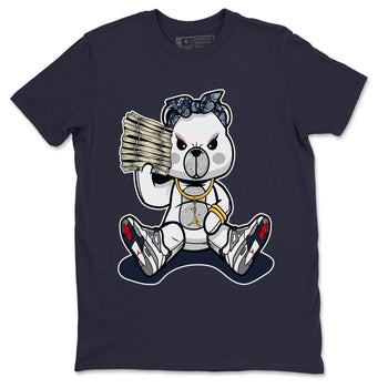 Jordan 4 Midnight Navy Sneaker Match Tees Bad Baby Bear Sneaker Tees Jordan 4 Midnight Navy Sneaker Release Tees Unisex Shirts